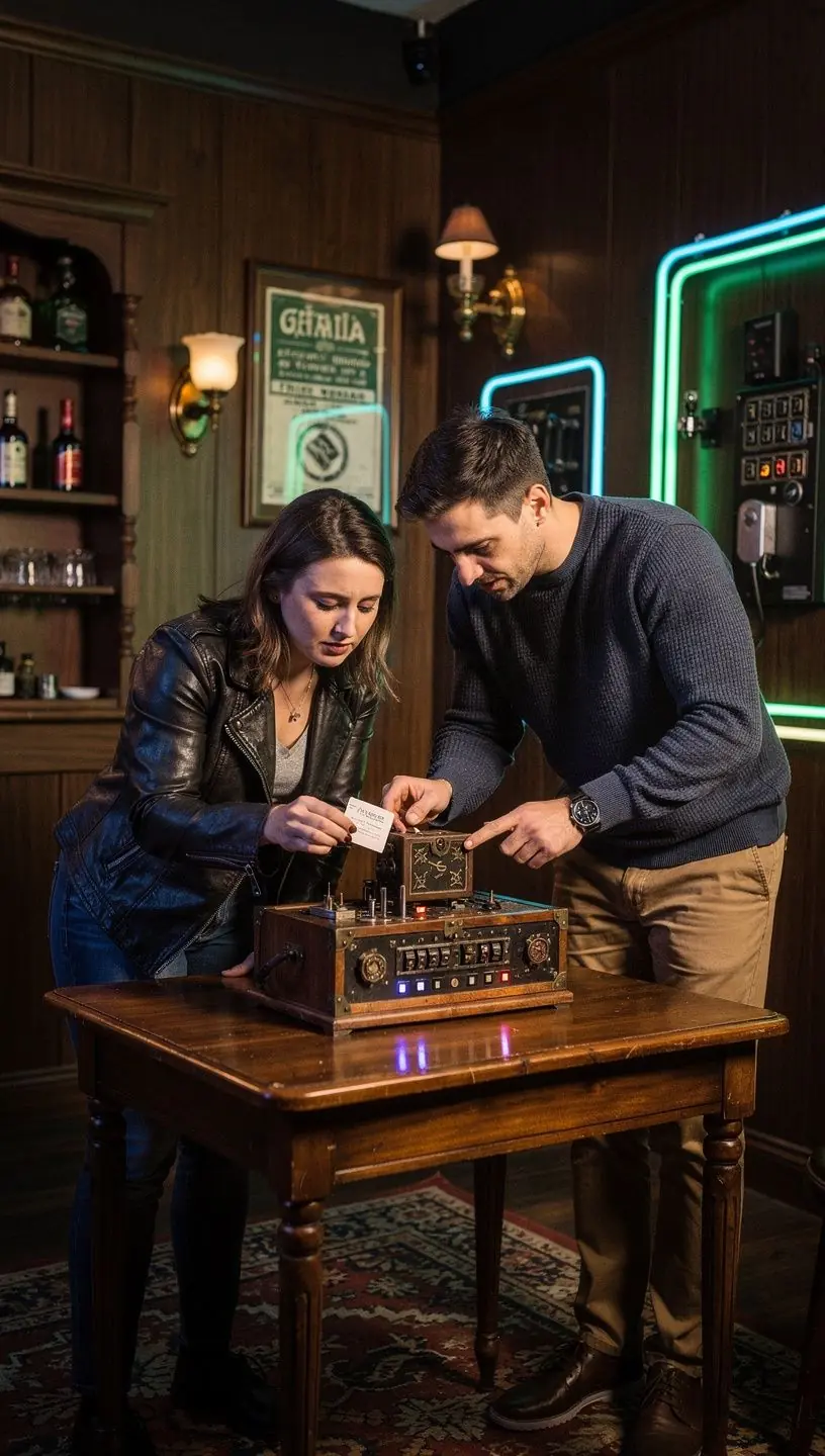 Immersive experience with live actors in escape room.